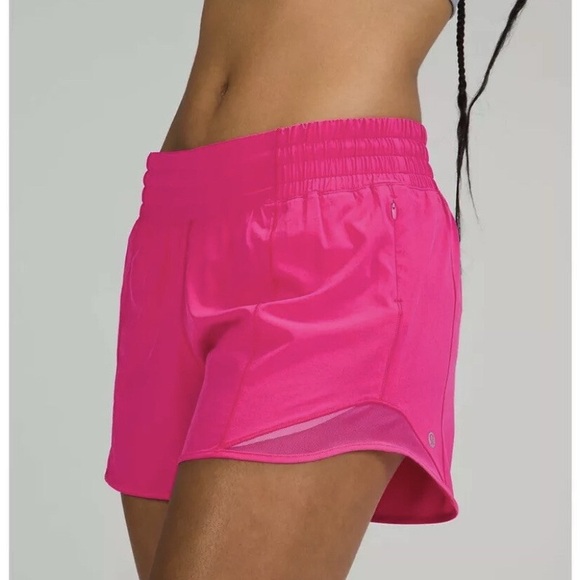 lululemon athletica Pants - Lululemon Hotty Hot Shorts Size 6 4” inseam Pink